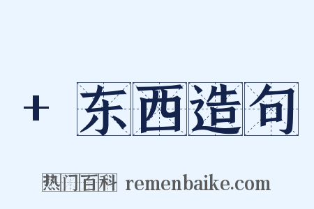 +东西造句是什么意思的图片